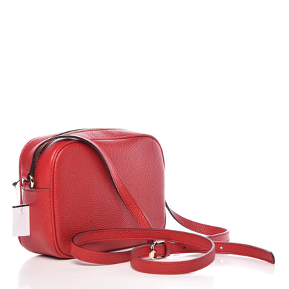 Gucci Pebbled Calfskin Small Soho Disco Bag Vibrant Red 3 of 8
