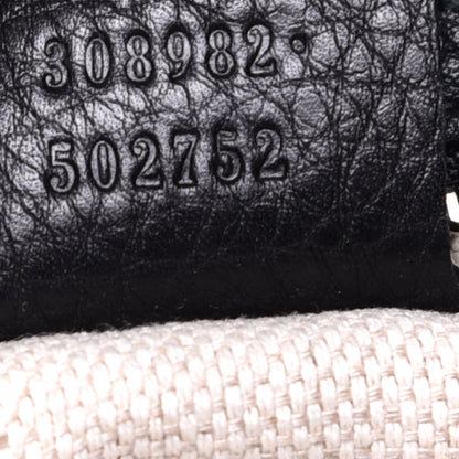Gucci Pebbled Calfskin Medium Soho Chain Shoulder Bag Black 7 of 9