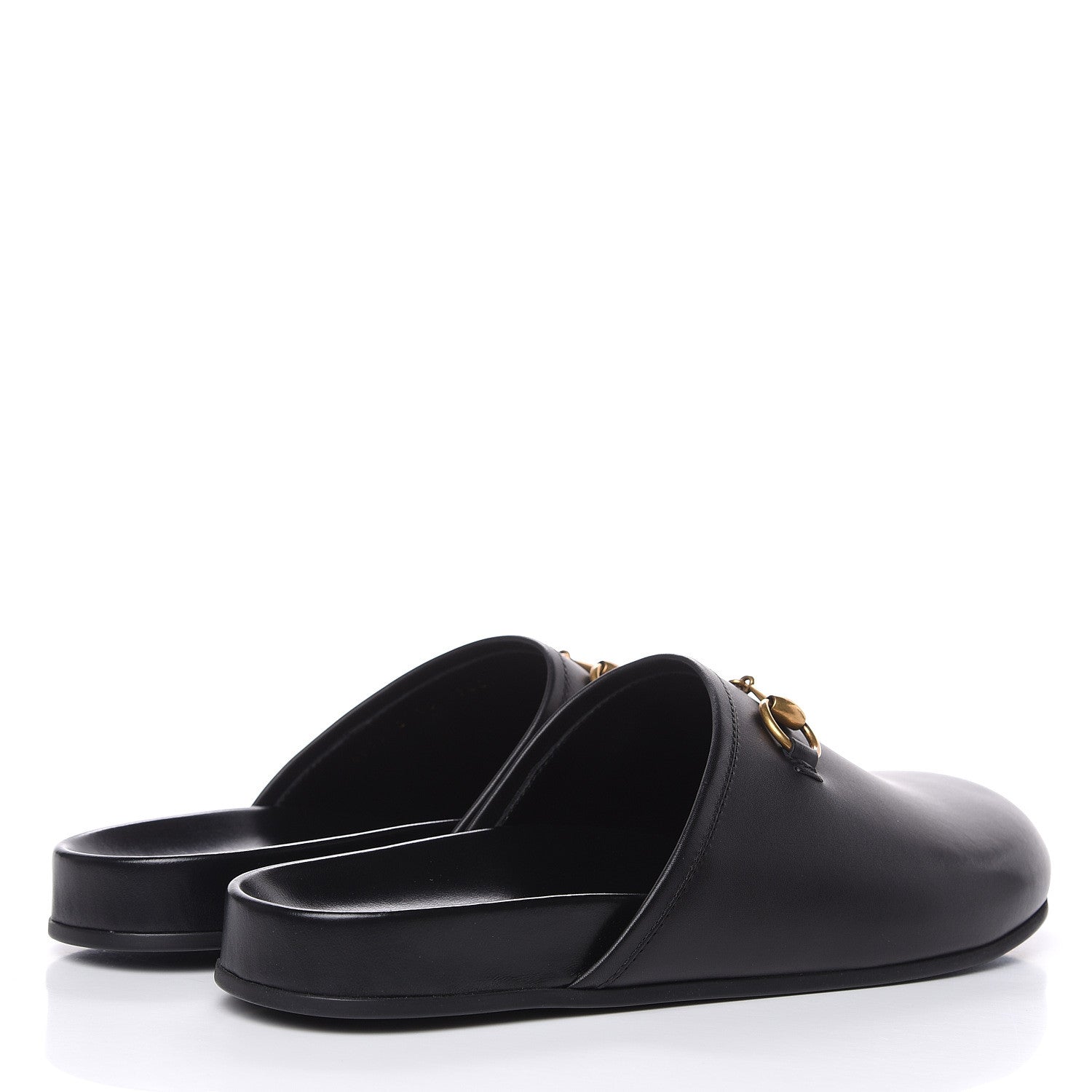 Gucci Calfskin Mens Horsebit River Slippers 10 Black 4 of 9