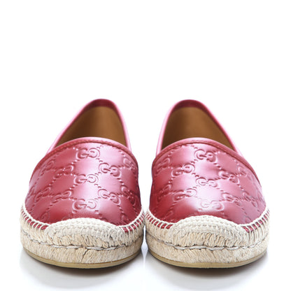 Gucci Guccissima Signature Espadrilles 35 Hibiscus Red 2 of 9