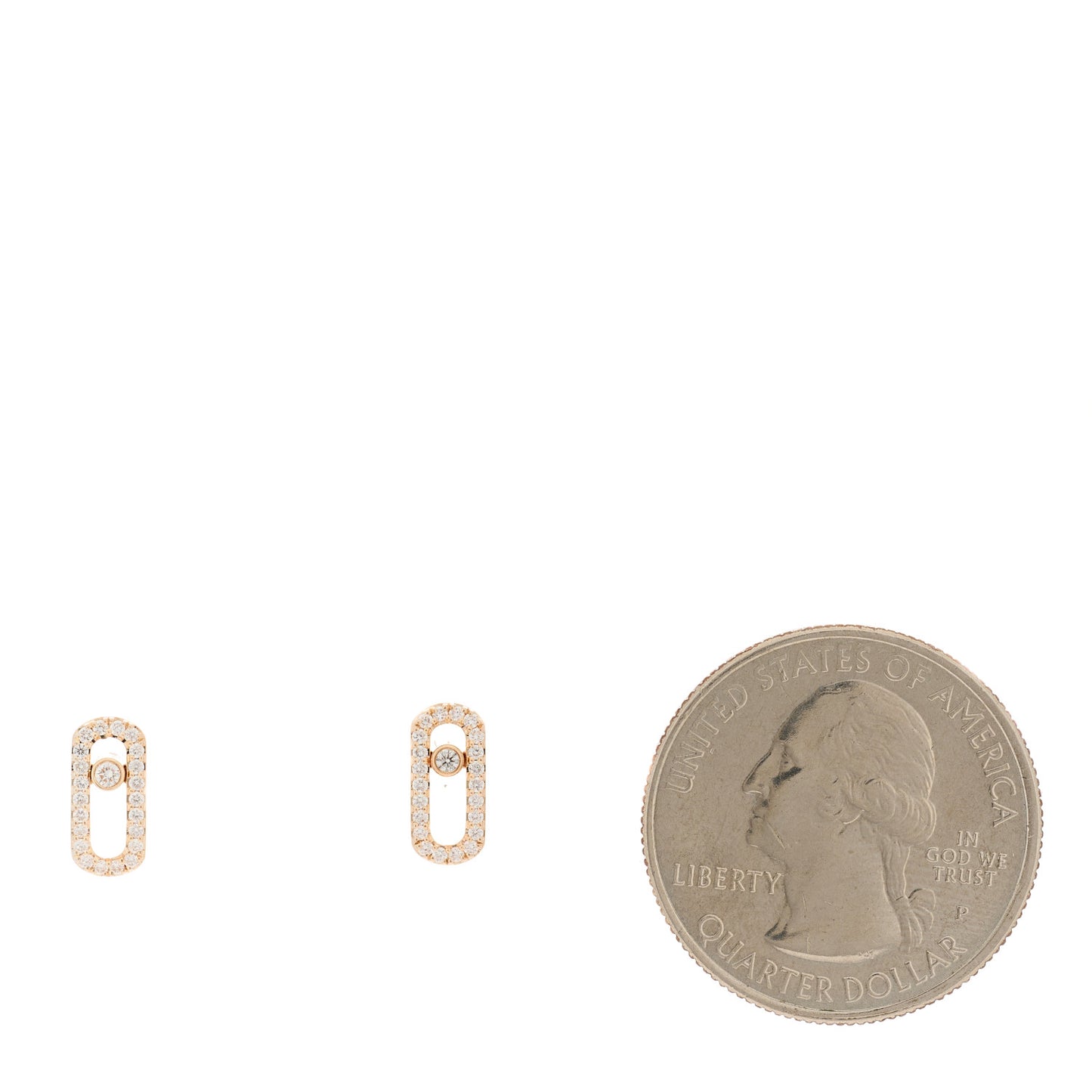 18K Rose Gold Diamond Move Uno Earrings