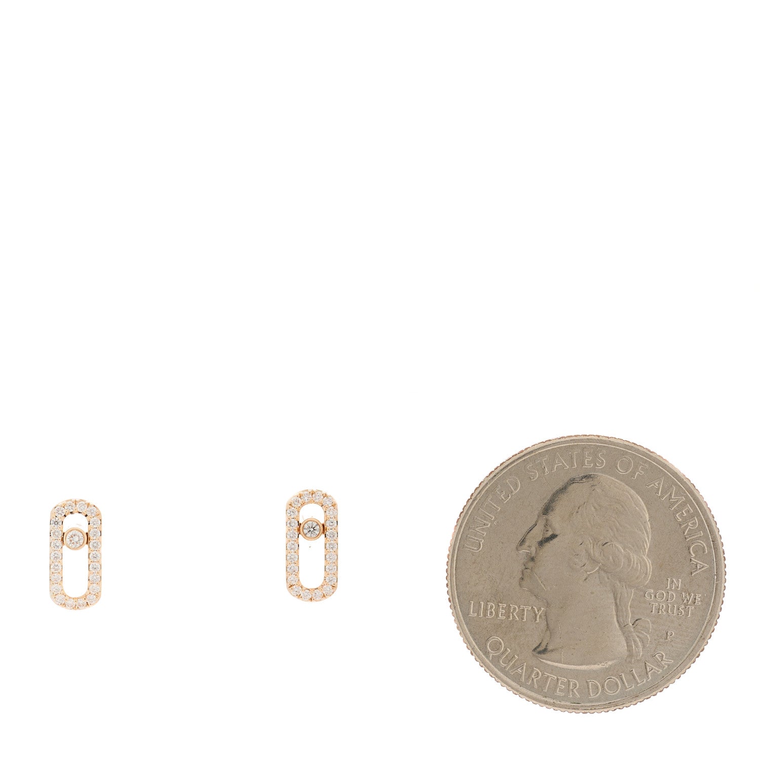 Messika 18K Rose Gold Diamond Move Uno Earrings 2 of 5