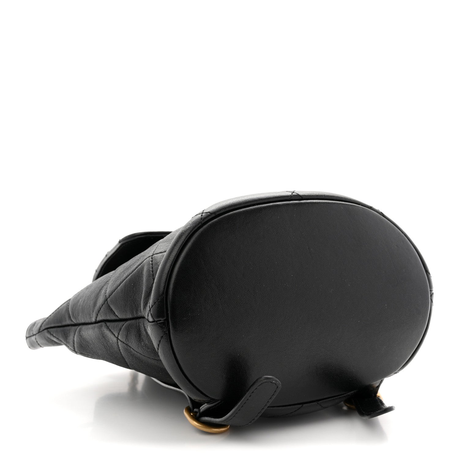 Chanel Lambskin Quilted Logo Mini Backpack Black 4 of 13