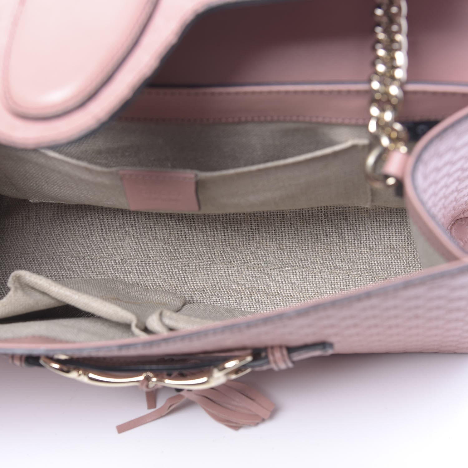 Gucci Microguccissima Medium Emily Chain Shoulder Bag Soft Pink 5 of 12