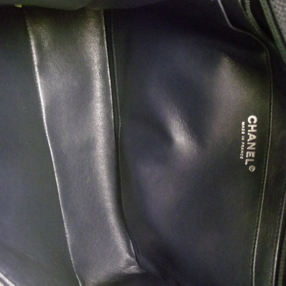 Chanel Caviar JUMBO Classic Flap Dark Navy Blue 6 of 10