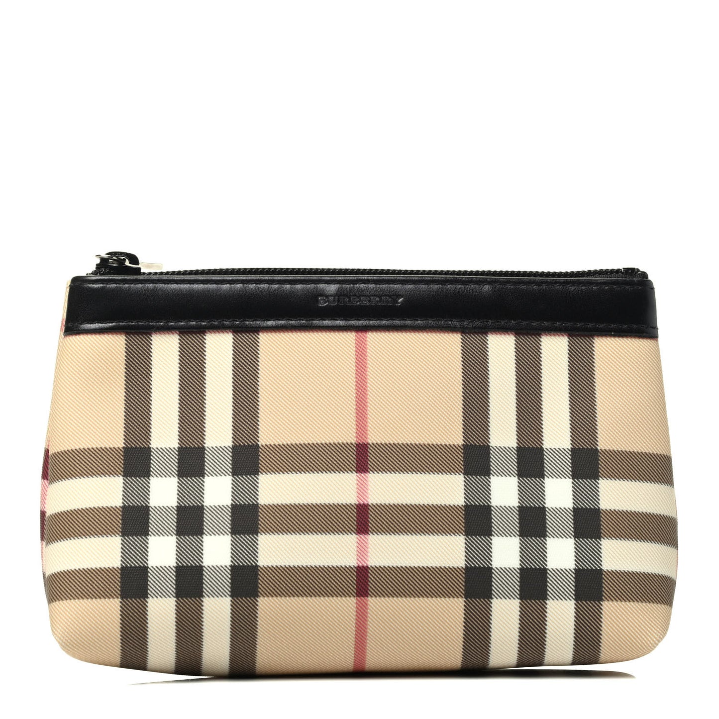 House Check Zip Pouch Black