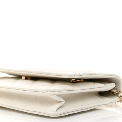 Chanel Caviar Quilted Wallet On Chain WOC White 11 of 12