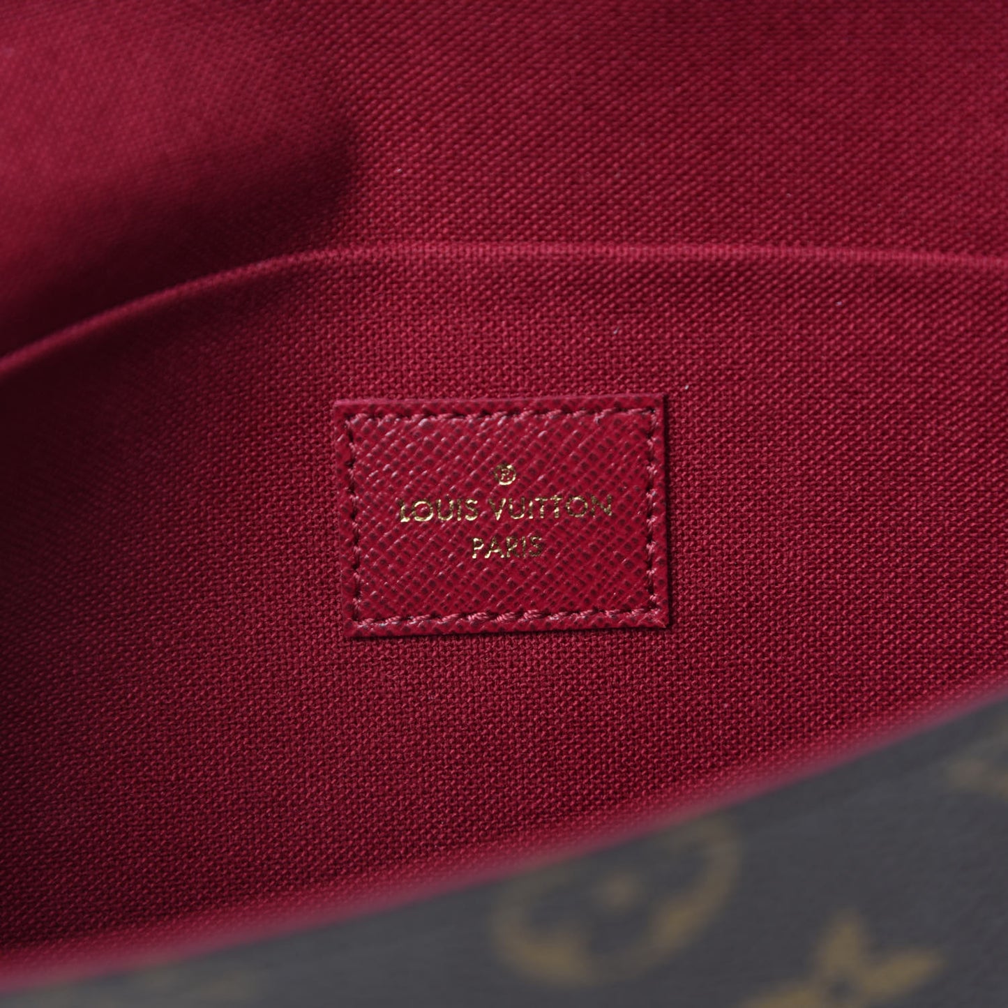 Monogram Pochette Felicie Chain Wallet Fuchsia