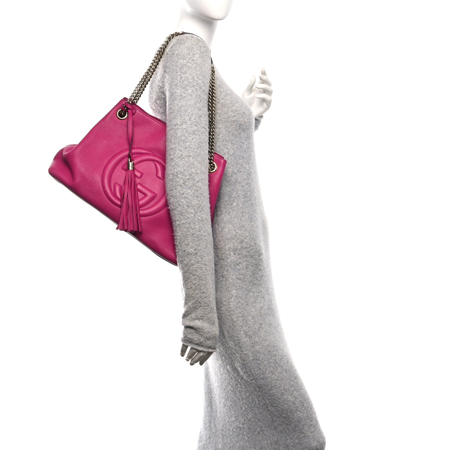 Gucci Cellarius Calfskin Medium Soho Chain Shoulder Bag Bright Bouganville 2 of 10