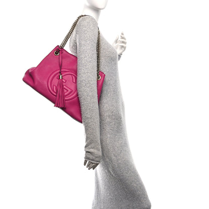 Gucci Cellarius Calfskin Medium Soho Chain Shoulder Bag Bright Bouganville 2 of 10
