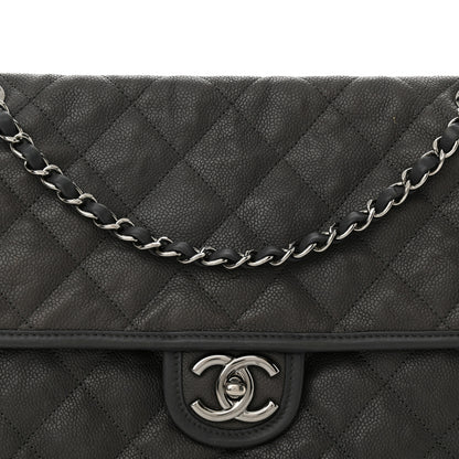 Chanel Caviar Quilted Large French Riviera Flap Dark Grey 8 of 12
