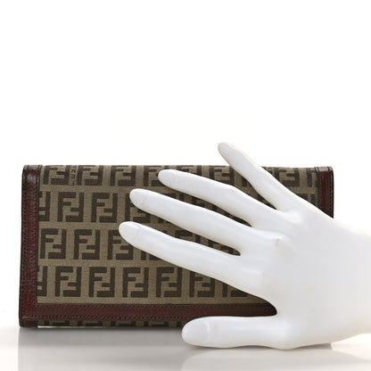 Fendi Zucchino Continental Wallet Brown 2 of 10