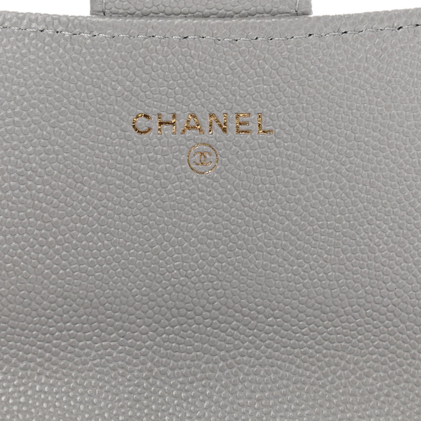 Caviar Quilted Large Flap Wallet Grey