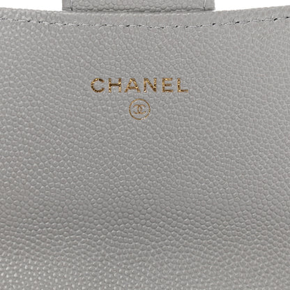 Chanel Caviar Quilted Large Flap Wallet Grey 6 of 8