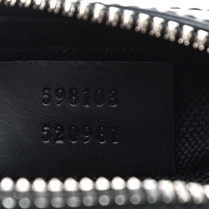 Gucci GG Supreme Monogram Appia Calfskin Web Small Camera Messenger Bag Black Grey 8 of 8