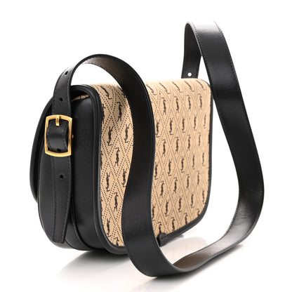 Saint Laurent Canvas Monogram All Over Satchel Bag Beige 3 of 11