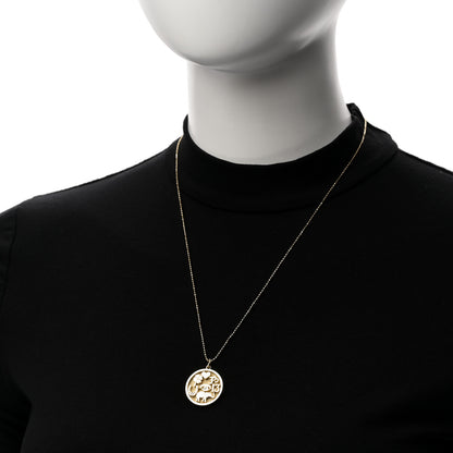 Jennifer Meyer 18K Yellow Gold Diamond Good Luck Pendant Necklace 2 of 6
