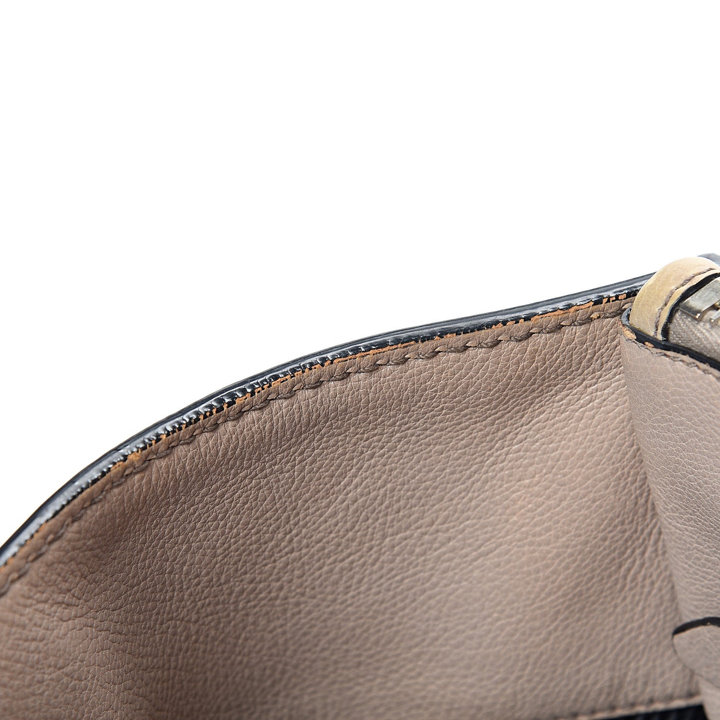 Glace Calf Suede Twin Pocket Tote Pomice