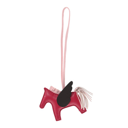 Hermes Milo Lambskin Grigri Rodeo Pegase Horse Bag Charm PM Framboise Rose Sakura Rouge Sellier 1 of 5