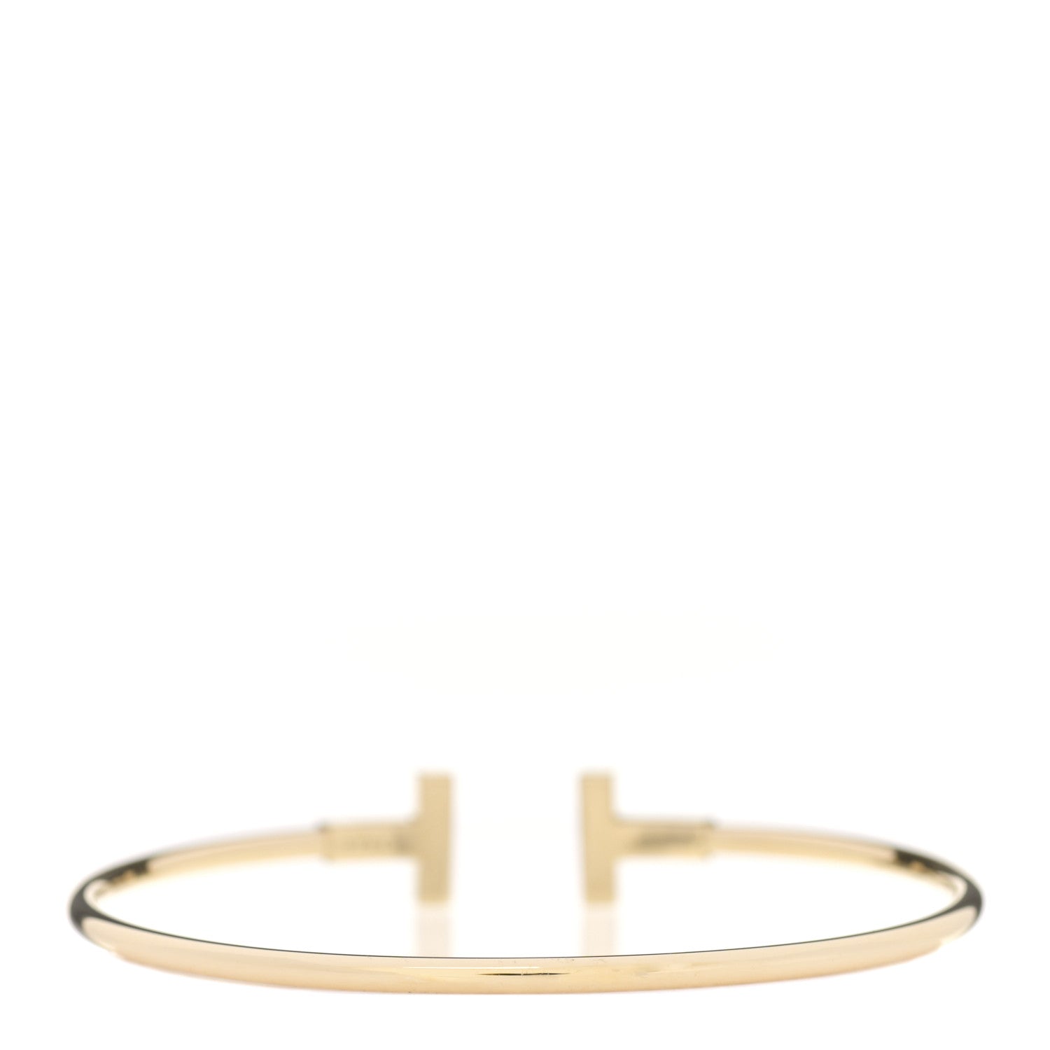 Tiffany 18K Yellow Gold Black Onyx T Wire Bracelet 2 of 4