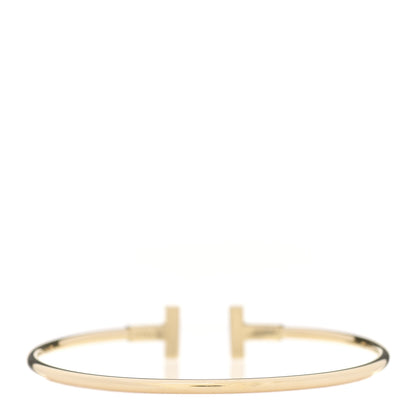 Tiffany 18K Yellow Gold Black Onyx T Wire Bracelet 2 of 4