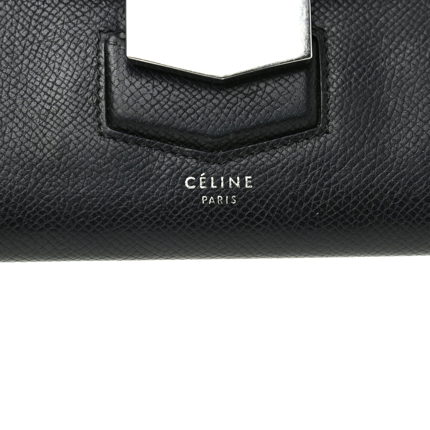 Grained Calfskin Large Trotteur Multifunction Flap Wallet Black