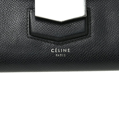 Celine Grained Calfskin Large Trotteur Multifunction Flap Wallet Black 6 of 11