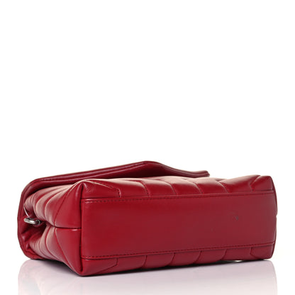 Saint Laurent Calfskin Y Quilted Monogram Toy Loulou Crossbody Bag New Lipstick 4 of 13