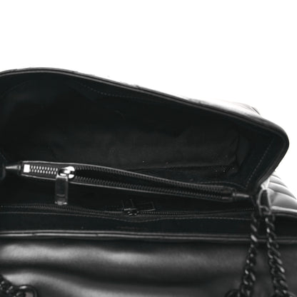 Saint Laurent Calfskin Y Quilted Monogram Monochrome Medium Loulou Chain Satchel Black 5 of 12
