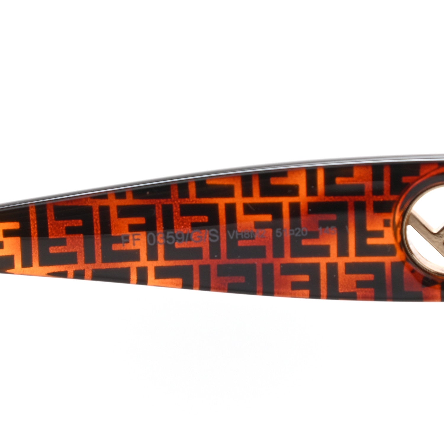 Fendi Acetate F is Fendi FF Sunglasses 0359/S Tortoise Camouflage 5 of 7