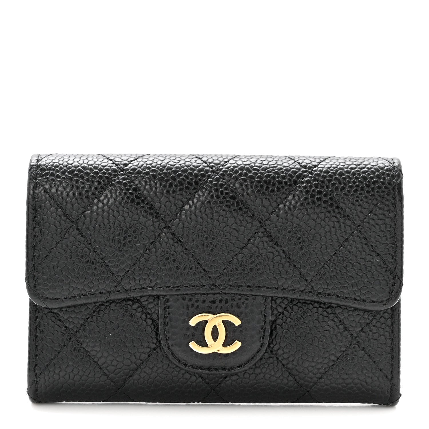 Chanel Caviar Quilted Flap Card Holder Black 1 of 9