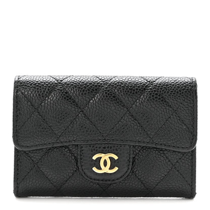 Chanel Caviar Quilted Flap Card Holder Black 1 of 9