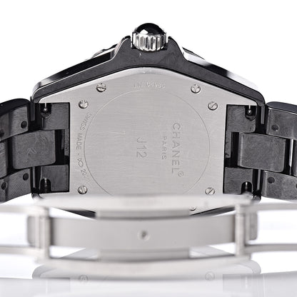 Chanel Stainless Steel Ceramic Emerald 38mm J12 Automatic Watch Black 6 of 7