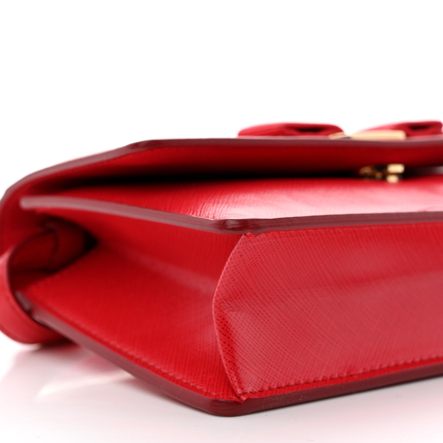 Saffiano Vera Bow Crossbody Belt Bag Red