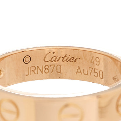 Cartier 18K Yellow Gold Diamond 4mm LOVE Wedding Band Ring 49 4.75 4 of 4