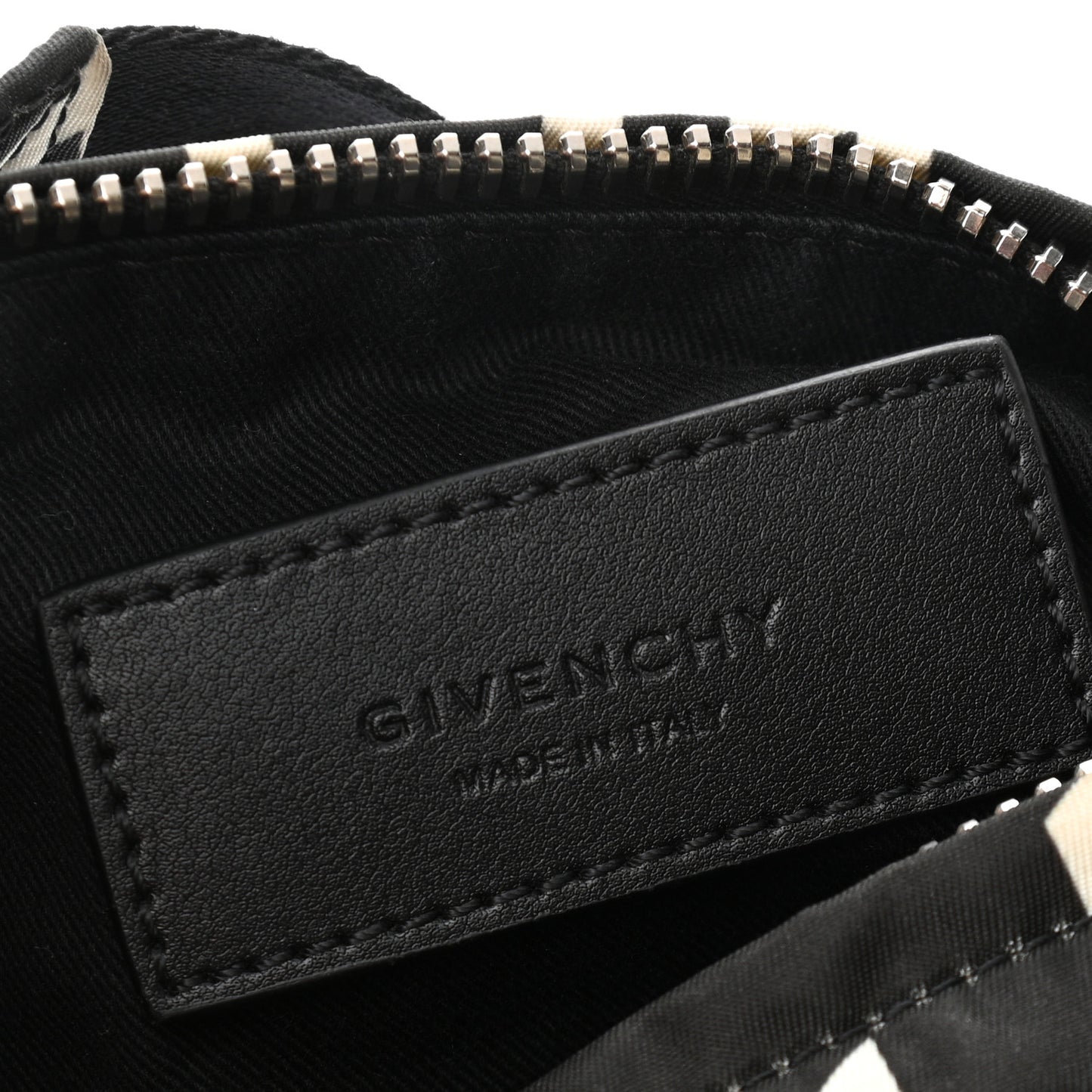 Nylon Allover Logo Belt Bag Black