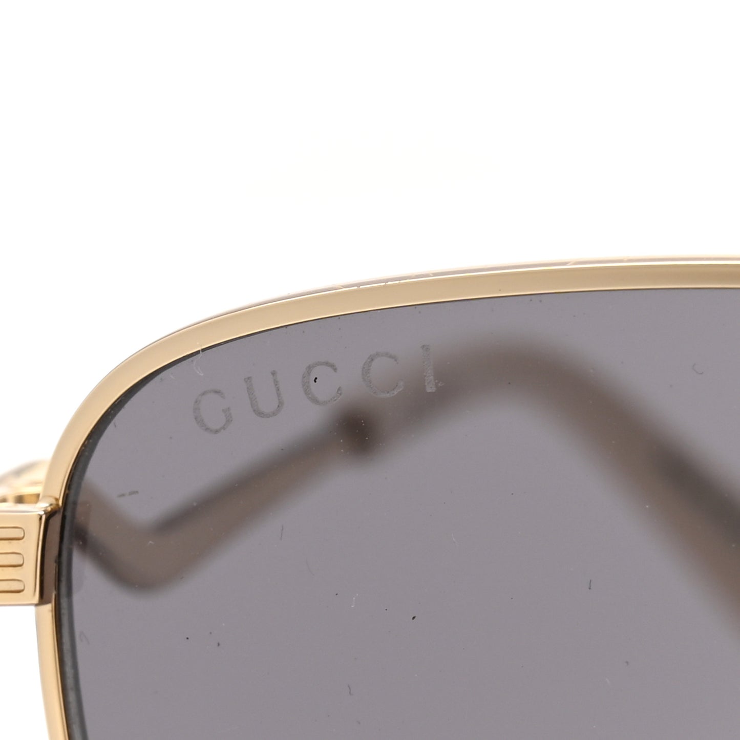 Metal Square Frame Sunglasses GG0970S Gold Grey