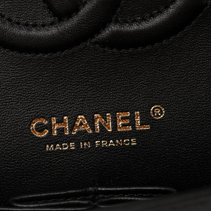 Chanel Lambskin Quilted Medium Double Flap Black 6 of 11