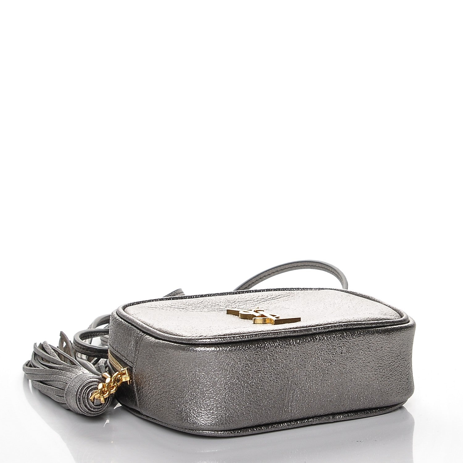 Saint Laurent Metallic Calfskin Monogram Blogger Bag Lapis Nero 4 of 6