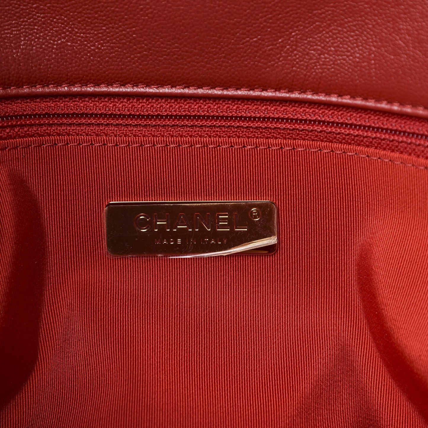 Goatskin Quilted Maxi 19 Flap Red