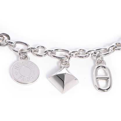 Hermes Palladium Olga Bag Charm Silver 3 of 6