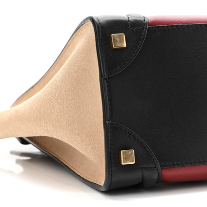 Celine Drummed Calfskin Micro Tri-Color Luggage Rust 8 of 9