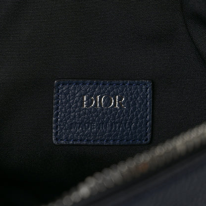 Christian Dior X SHAWN STUSSY Grained Calfskin Ox Head Saddle Bag Navy Blue 6 of 8