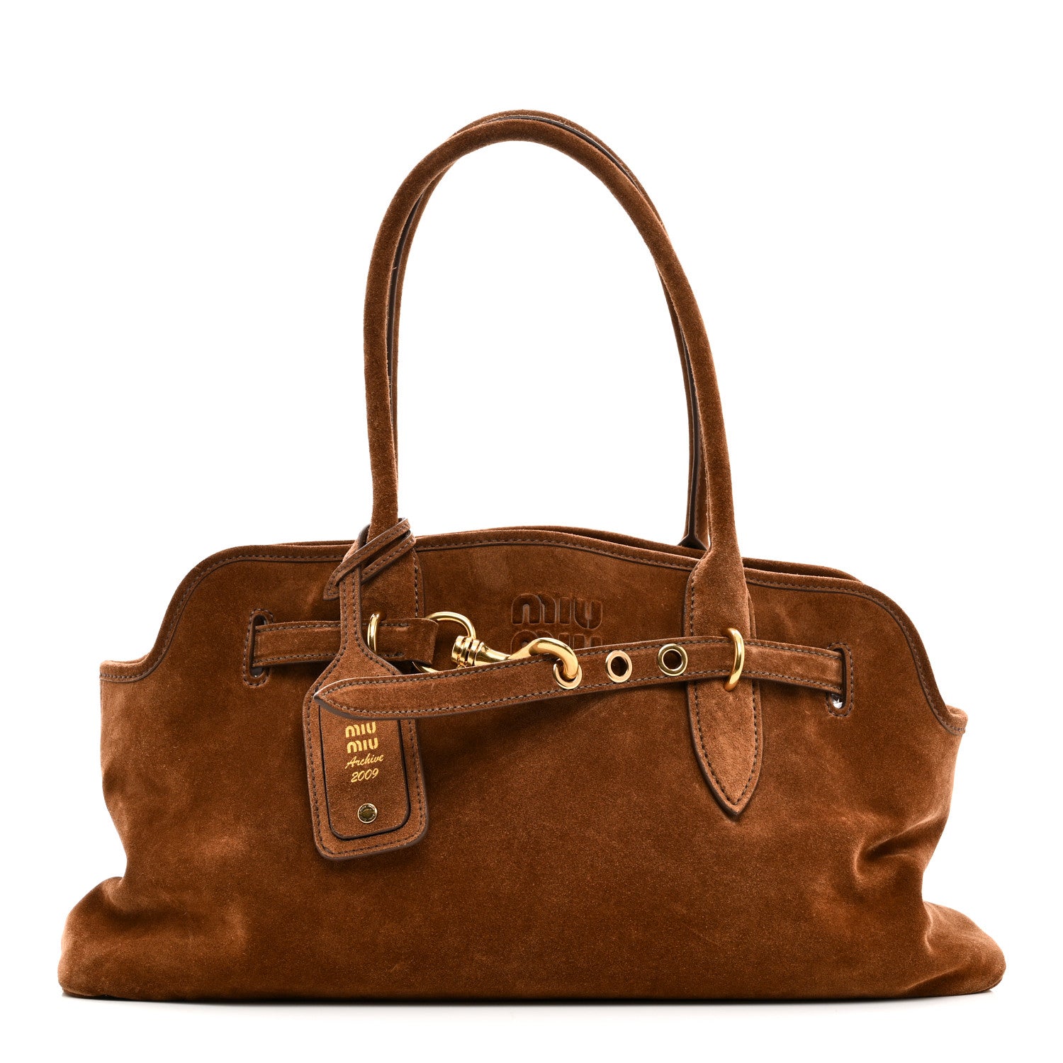 Miu Miu Camoscio Large Aventure Bag 2 of 17