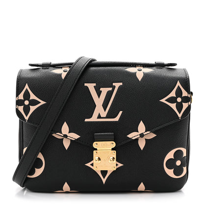 Louis Vuitton Empreinte Monogram Giant Pochette Metis Black Beige 1 of 12