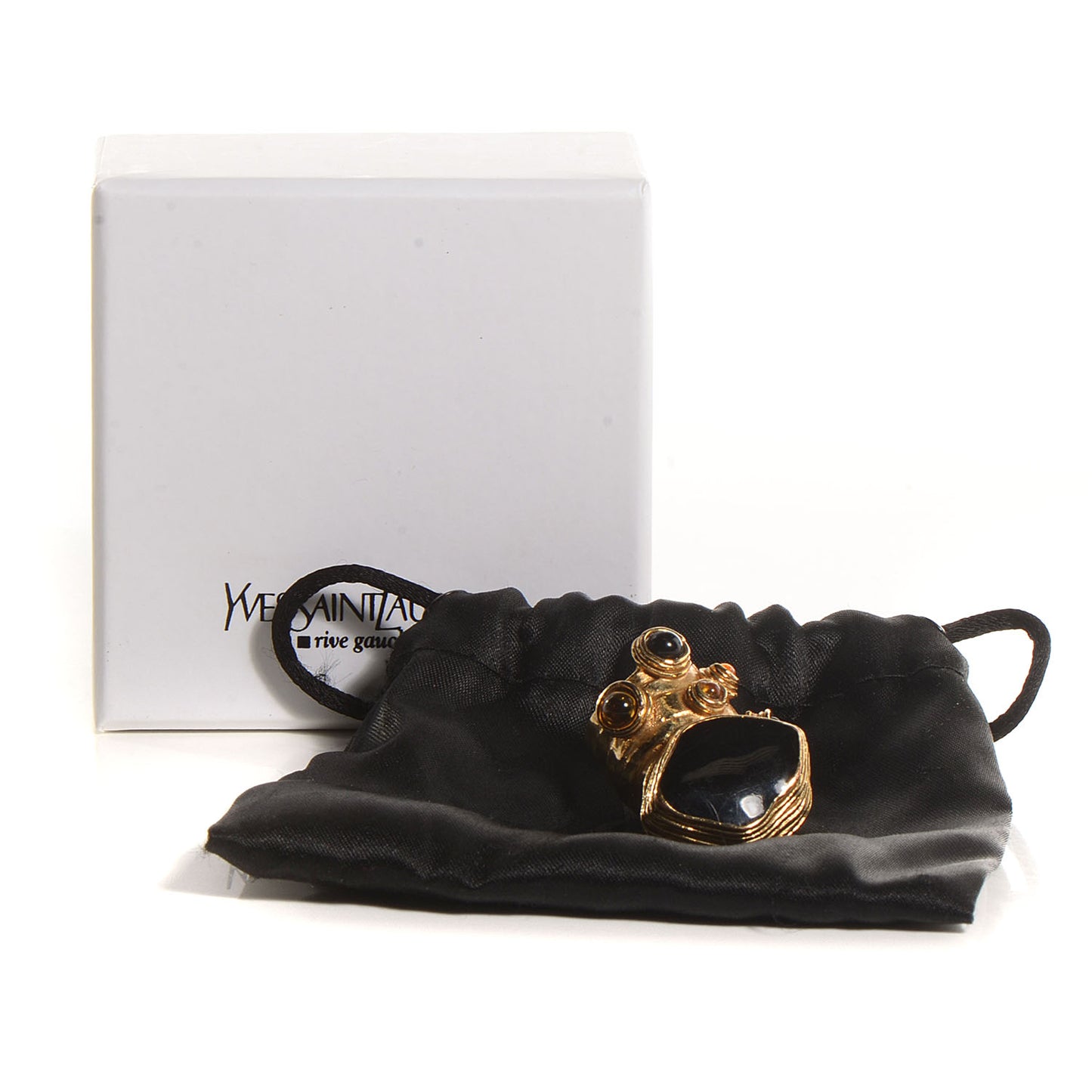 Enamel Arty Ring 4 Black Gold