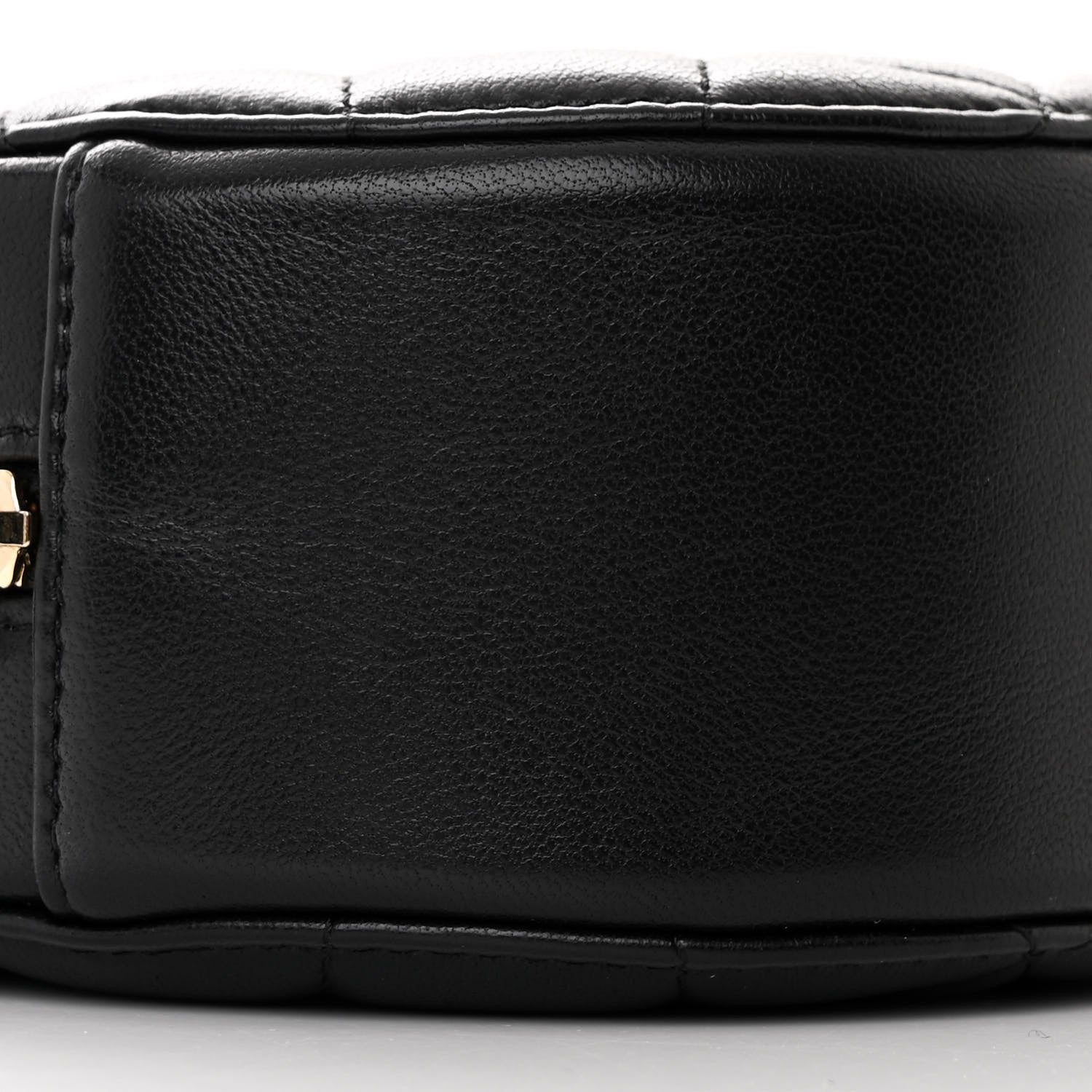 Chanel Shiny Lambskin Ribbon Quilted Round Clutch With Chain Black 9 of 11