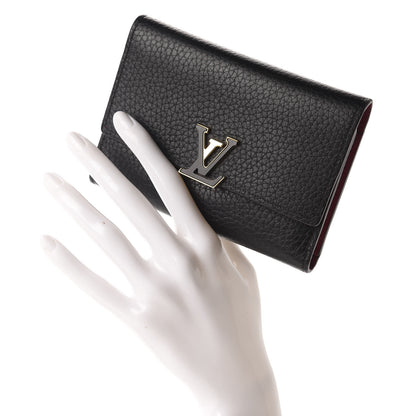 Louis Vuitton Taurillon Capucines Compact Wallet Black 2 of 7