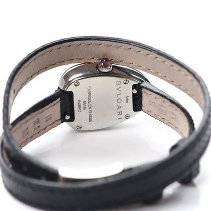 Bulgari Stainless Steel Lizard 20mm Serpenti Double Wrap Quartz Watch Black 4 of 6
