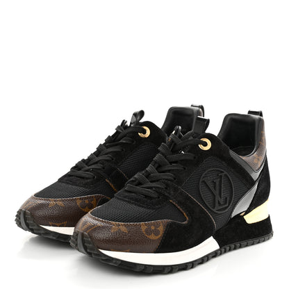 Louis Vuitton Suede Monogram Run Away Sneakers 36 Black 4 of 11